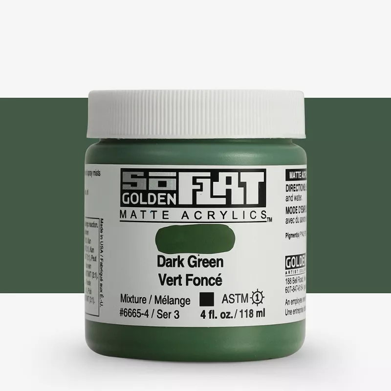 Akrylová barva Golden SoFlat Matte 59 ml - varianty - 6665 Dark Green