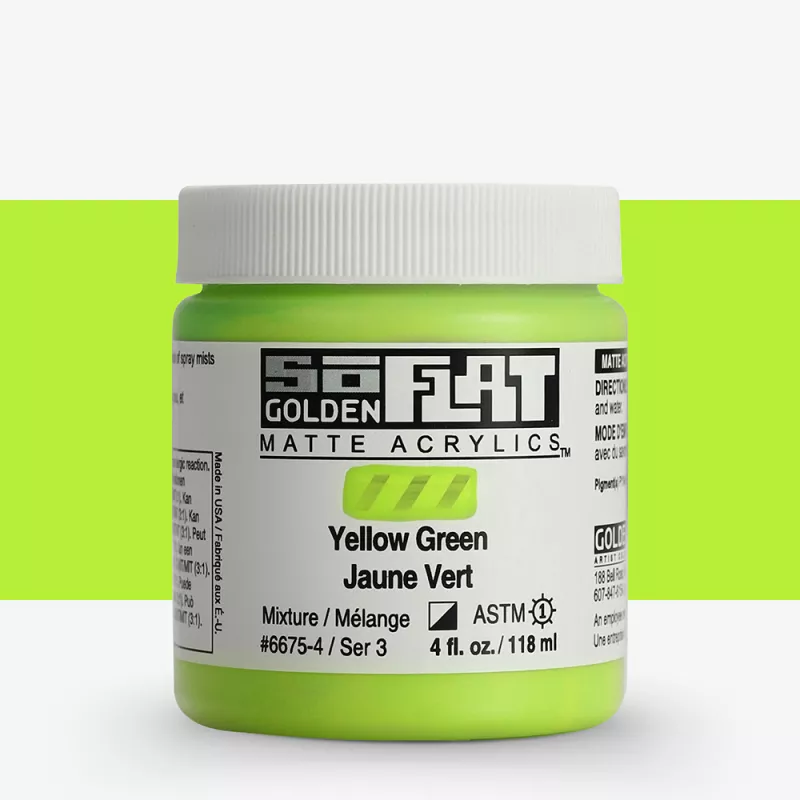 Akrylová barva Golden SoFlat Matte 59 ml - varianty - 6675 Yellow Green