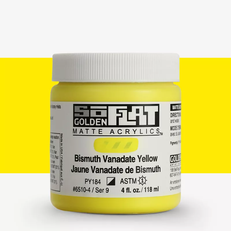 Akrylová barva Golden SoFlat Matte 59 ml - varianty - 6510 Bismuth Vanadate Yellow
