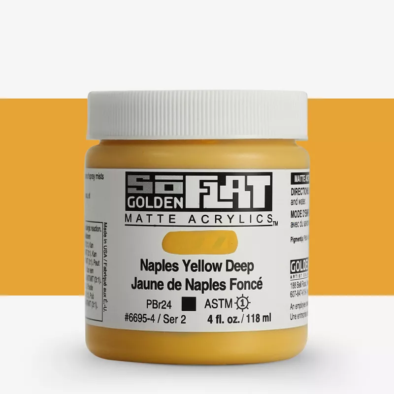 Akrylová barva Golden SoFlat Matte 59 ml - varianty - 6695 Naples Yellow Deep