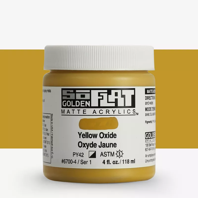 Akrylová barva Golden SoFlat Matte 59 ml - varianty - 6700 Yellow Oxide