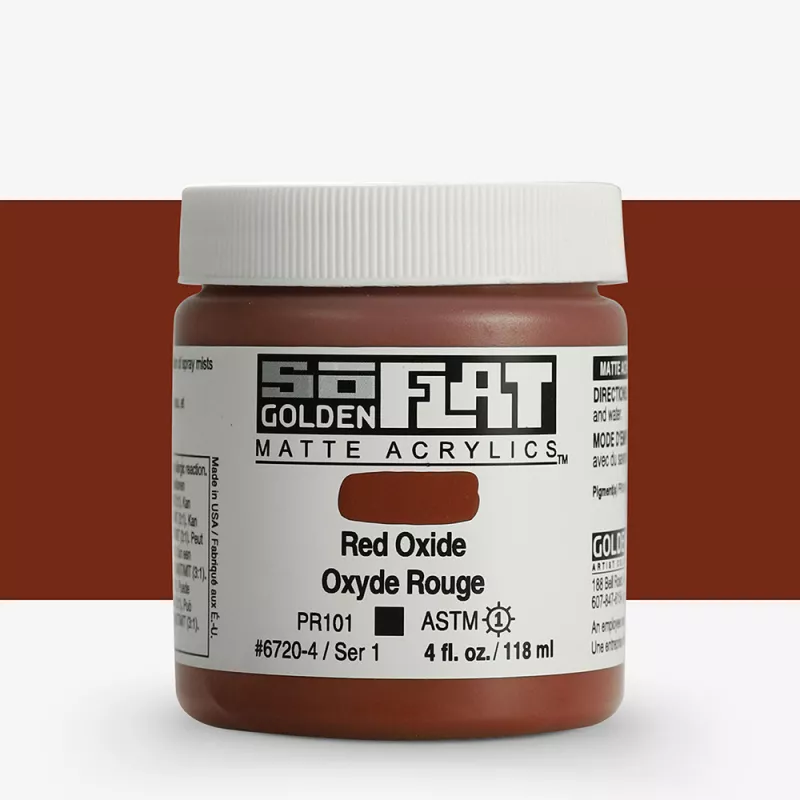 Akrylová barva Golden SoFlat Matte 59 ml - varianty - 6720 Red Oxide