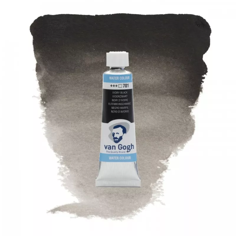 Akvarelová barva v tubě 10ml (Van Gogh) - varianty - 701 IVORY BLACK