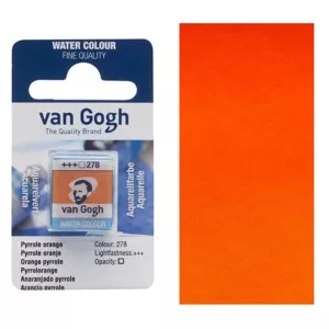 Akvarelové barvy v půlpánvičce (Van Gogh) - varianty - 278 PYRROLE ORANGE
