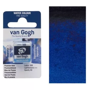 Akvarelové barvy v půlpánvičce (Van Gogh) - varianty - 508 PRUSSIAN BLUE