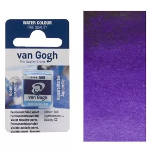 Akvarelové barvy v půlpánvičce (Van Gogh) - varianty - 568 PERM. BLUE VIOLET