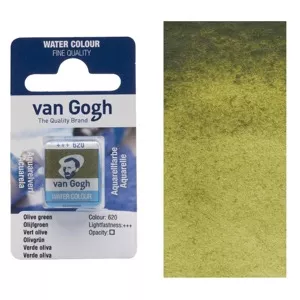 Akvarelové barvy v půlpánvičce (Van Gogh) - varianty - 620 OLIVE GREEN