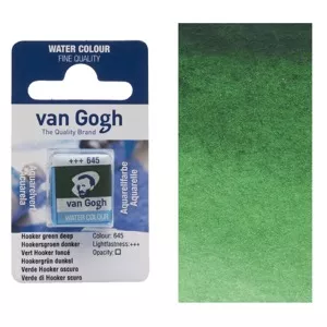 Akvarelové barvy v půlpánvičce (Van Gogh) - varianty - 645 HOOKER GREEN DEEP