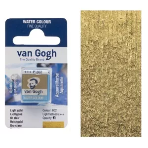Akvarelové barvy v půlpánvičce (Van Gogh) - varianty - 802 LIGHT GOLD
