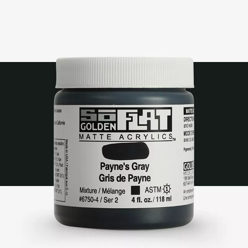 Akrylová barva Golden SoFlat Matte 59 ml - varianty - 6750 Payne's Gray