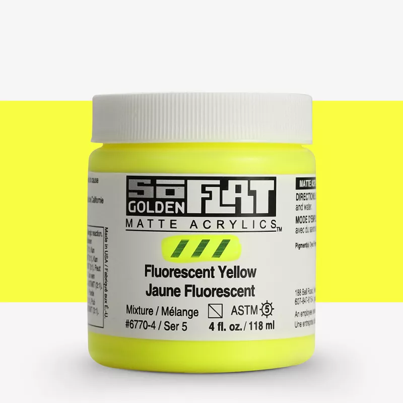 Akrylová barva Golden SoFlat Matte 59 ml - varianty - 6770 Fluorescent Yellow