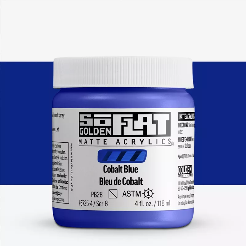 Akrylová barva Golden SoFlat Matte 59 ml - varianty - 6725 Cobalt Blue