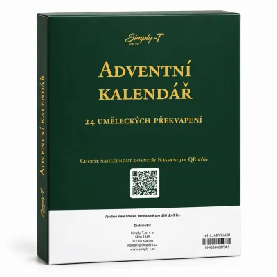 PŘEDPRODEJ - Adventní kalendář Simply-T, 2026 - 24 výtvarných potřeb pro každodenní tvoření