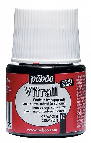 č.06 - VITRAIL - nevypalovací barva na sklo (Pébéo) 45ml - červená