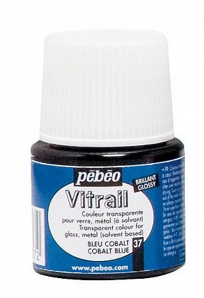 VITRAIL - nevypalovací barva na sklo (Pébéo) 45ml - kobaltová modř