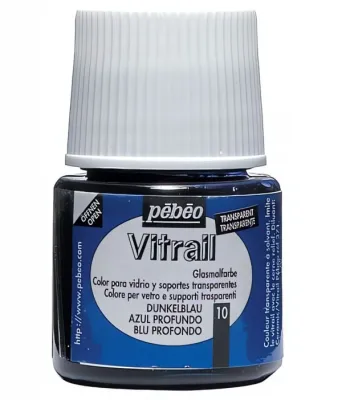VITRAIL - nevypalovací barva na sklo (Pébéo)  45ml - tmavě modrá