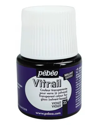 VITRAIL - nevypalovací barva na sklo (Pébéo)  45ml - fialová