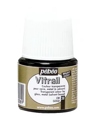 VITRAIL - nevypalovací barva na sklo (Pébéo)  45ml - zlatá