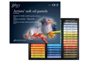 Sada profesionálních uměleckých olejových pastelů Gallery - 48ks