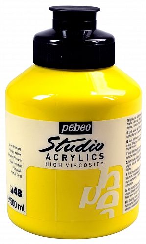 č.04 - Akrylová barva Studio Acrylic č.48 (Pébéo) 500ml - žlutá základní