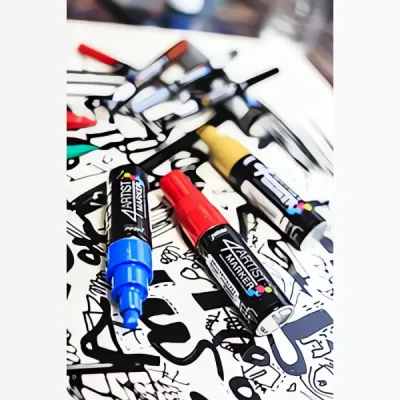 Sada olejových fixů 4Artist Marker 4mm (Pébéo) - 5 metalických barev Pebeo
