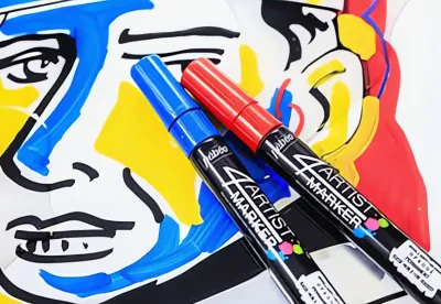 Sada olejových fixů 4Artist Marker 4mm (Pébéo) - 5 metalických barev Pebeo