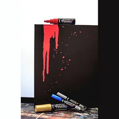 Sada olejových fixů 4Artist Marker 4mm (Pébéo) - 5 metalických barev Pebeo