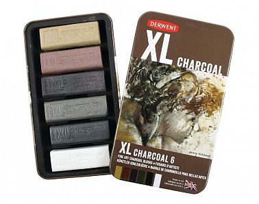 XL Charcoal - sada uměleckých uhlů XL (Derwent)