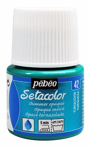 Barva na textil krycí SETACOLOR Opague (Pébéo) 45ml - Metalická - Turquoise
