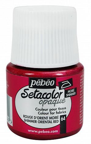 Barva na textil krycí SETACOLOR Opague (Pébéo) 45ml - Metalická - Oriental red