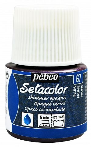 Barva na textil krycí SETACOLOR Opague (Pébéo) 45ml - Metalická - Plum