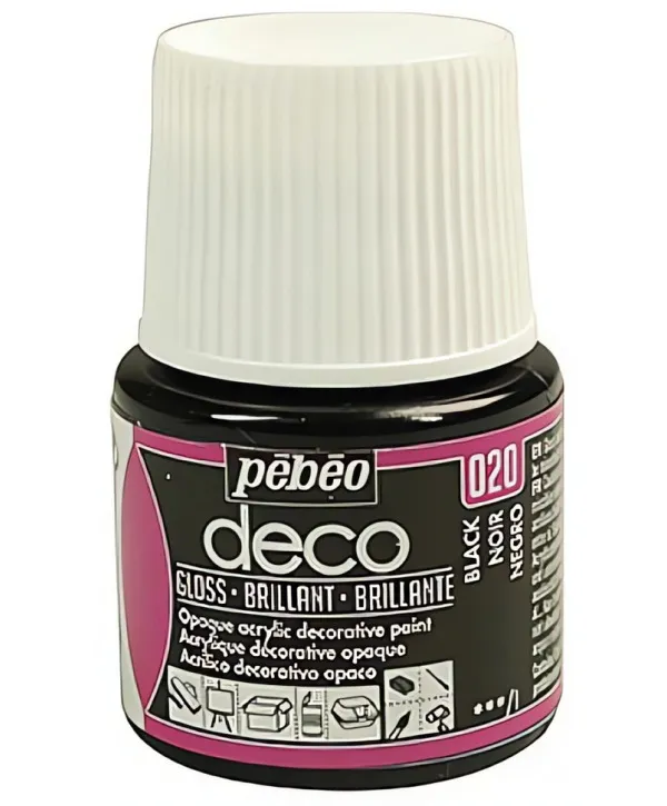 P.BO Déco lesklé 45 ml (Pébéo) - Deep black