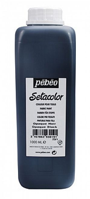 SETACOLOR opaque - krycí barvy na textil (Pébéo) 1 litr - 19 Black lake