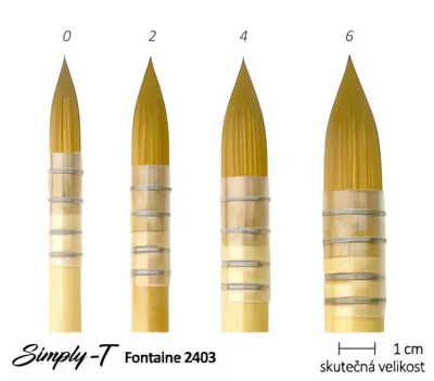 Štětec Simply-T Fontaine - quill | Simply-T Fontaine - quill 10/0, Simply-T Fontaine - quill 5/0, Simply-T Fontaine - quill 000, Simply-T Fontaine - quill 00, Simply-T Fontaine - quill 0, Simply-T Fontaine - quill 1, Simply-T Fontaine - quill 2, Simply-T Fontaine - quill 3, Simply-T Fontaine - quill 4, Simply-T Fontaine - quill 5, Simply-T Fontaine - quill 6