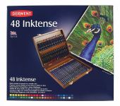 Inktense - sada akvarelových pastelek - dřevěný kufřík, 24 ks 