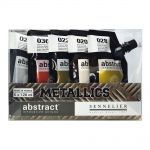 Sada akrylových metalických barev ABSTRACT Metallics (Sennelier) - 5x120ml