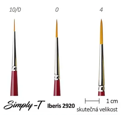 Štětec Simply-T Iberis - varianty | liner  2920 10/0 , liner  2920 2/0, liner  2920 4