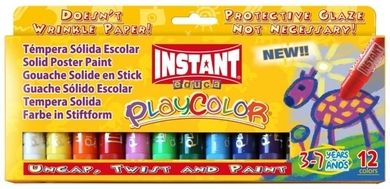 Tuhé temperové barvy PLAYCOLOR (Educa) - sada 12 barev