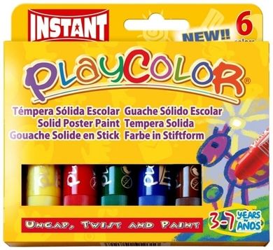 Tuhé temperové barvy PLAYCOLOR (Educa) - sada 6 barev