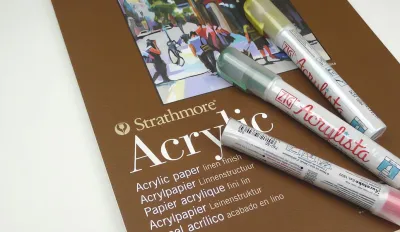 Umělecký blok Acrylic - lepený na krátké straně (400 g/m2, 10 listů), 23 x 30,5 cm Umělecký blok Acrylic - lepený na krátké straně (400 g/m2, 10 listů), 23 x 30,5 cm