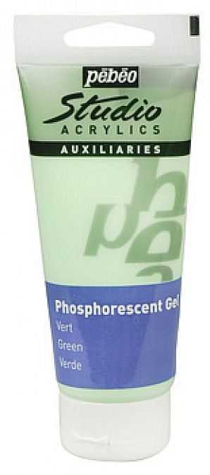 Fosforescentní (svítící) akrylátový gel (Pébéo) - 100ml zelený
