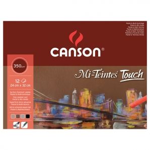 Mi-Teintes Touch skicák lepený na dlouhé straně (350 g/m2, 12 listů), 29,7 x 42 cm (A3)