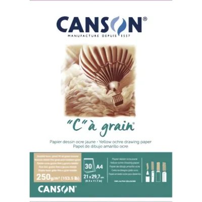 "C" a grain skicák lepený 250g - A3 30listů okrový odstín