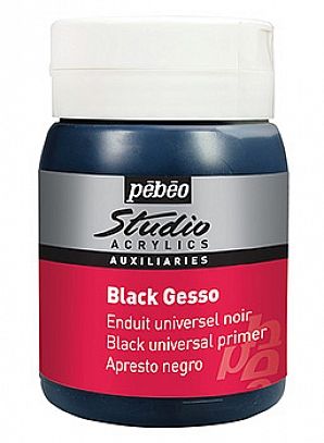 kopie Akrylátový šeps - Studio gesso (Pébéo) - 500ml černý