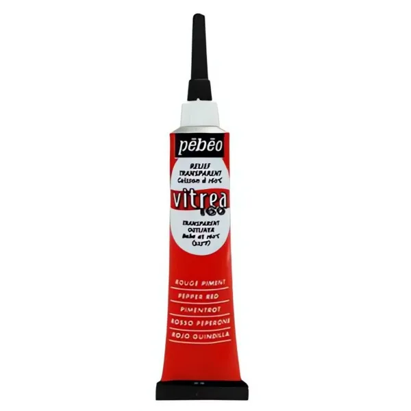 Kontury na sklo VITREA 160 č.62 (Pébéo) - 20ml červená paprika Pebeo