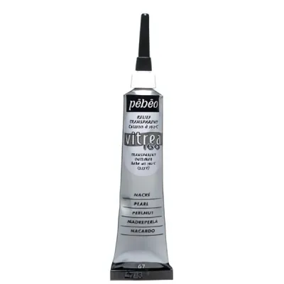 Kontura na sklo VITREA 160 č.67 (Pébéo) - 20ml  perleťová bílá