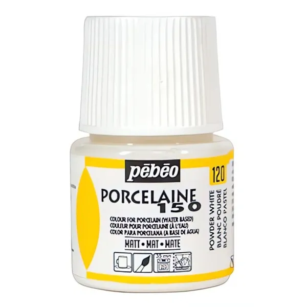 Porcelain 150 č.120 (Pébéo) - 45ml prášková bílá