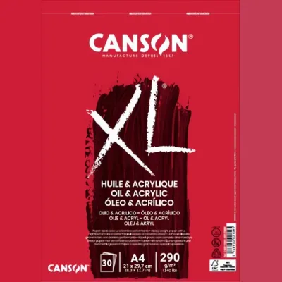XL Oil & Acrylic skicák krouž.vazba 290g - A4 30listů