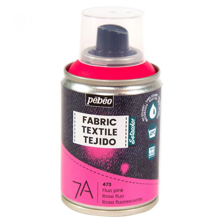 Barva na textil ve spreji (Pébéo) - 100ml Fluorescentní růžová