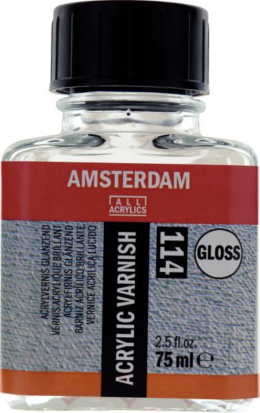 Lak lesklý pro akrylové bavy 75ml Amsterdam